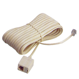 Modular Telephone Extension Cable with Single Jack